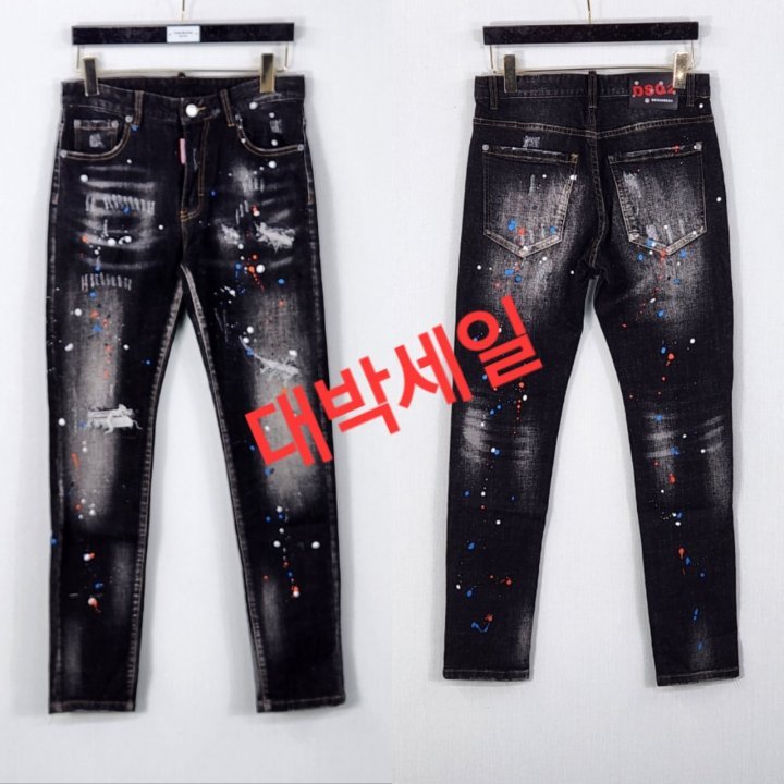 디스퀘어드 D2패치 블랙 워싱진 