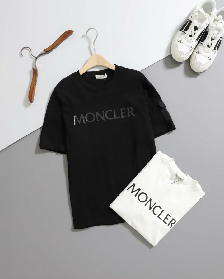몽클레어 라미네이티드 로고 티셔츠   