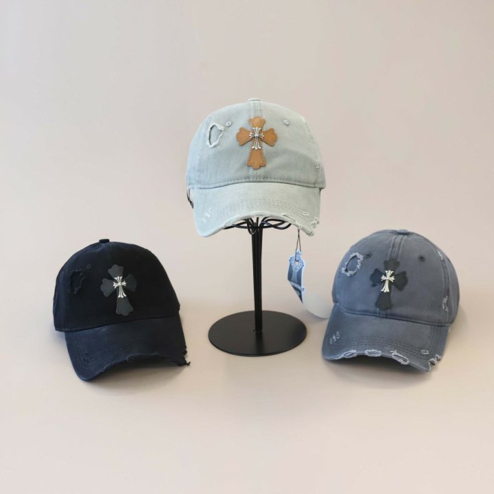 크롬하츠 워싱 시그니처 트윈 십자가 빈티지 볼캡