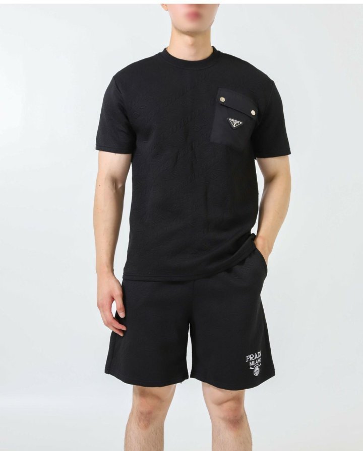 프라다 멀티로고 포켓 반팔 트레이닝 SET