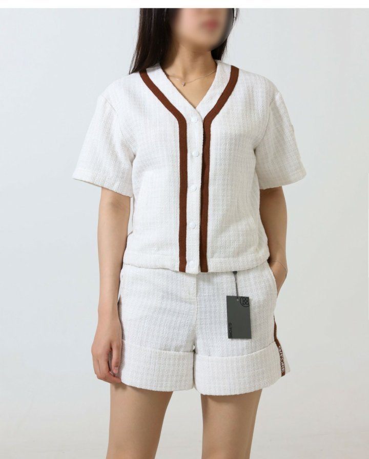 지포어 트위드 자켓 & 쇼츠 팬츠 