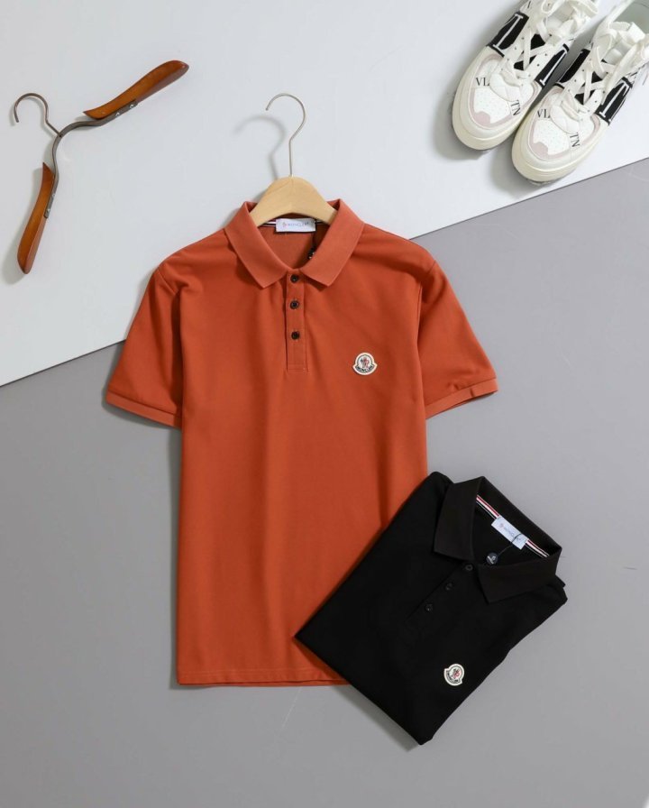 몽클레어 클래식 오뚜기 로고 반팔 카라티셔츠