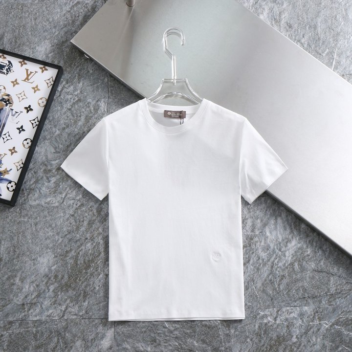 로로피아나  여성 자수로고 무지 면실크 라운드