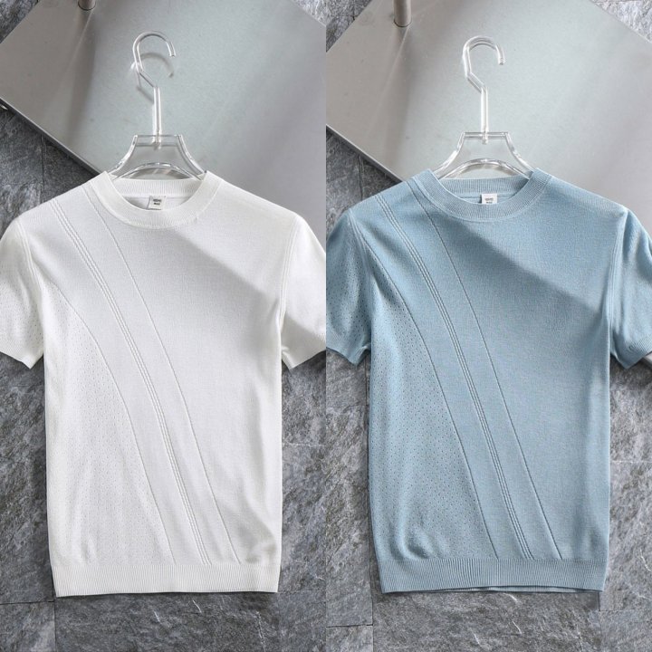 에르메스  여성 베이직 하프펀칭 실크 라운드 니트