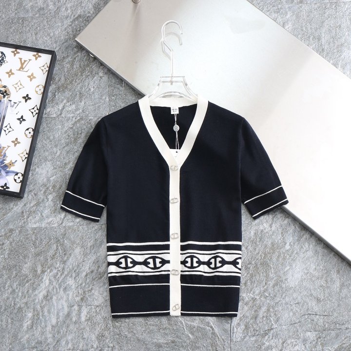 에르메스  여성 울 캐시미어 V 가디건