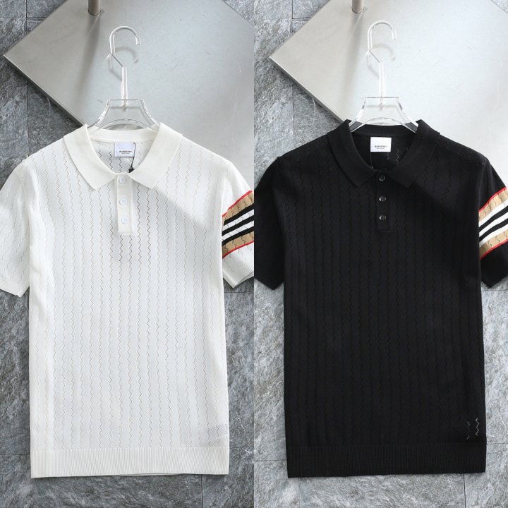 버버리  암포인트 펀칭 카라 쿨니트