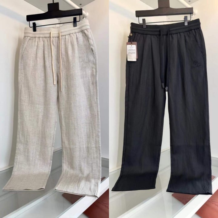 로로피아나  자수파츠로고 린넨(마) 와이드 팬츠