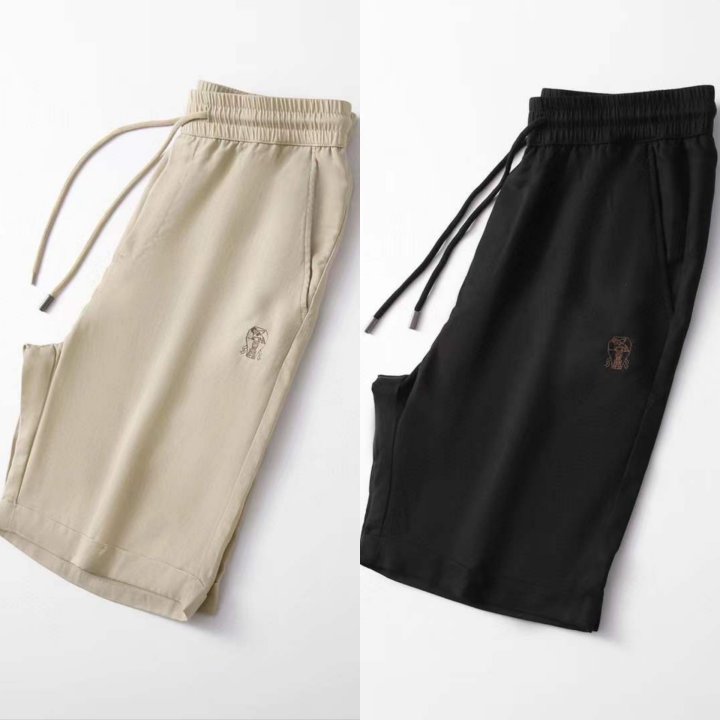 브루넬로 쿠치넬리   시그니처 자수로고 하프팬츠