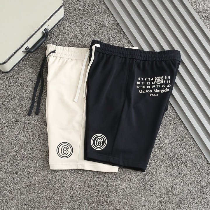 메종 마르지엘라   6로고 포인트 면스판 하프팬츠
