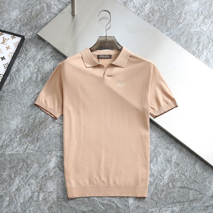 로로피아나  클래식로고 심플 카라 쿨니트