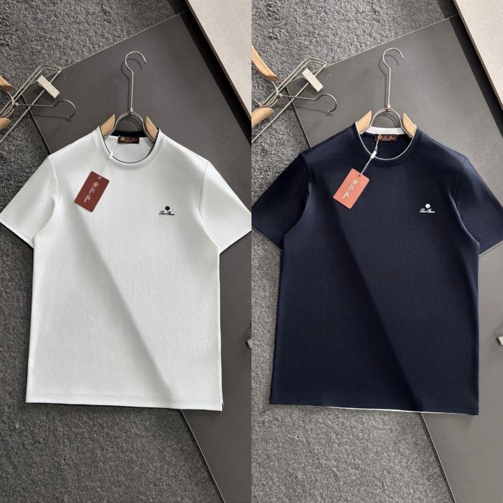 로로피아나  엠보로고 포인트 티셔츠