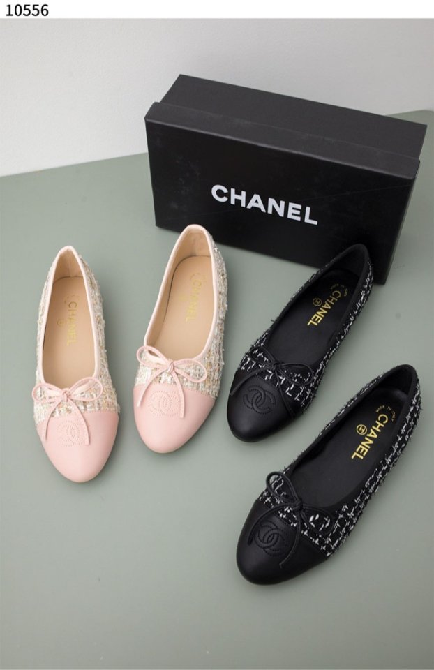 샤넬  트위드 발레리나 플랫슈즈 