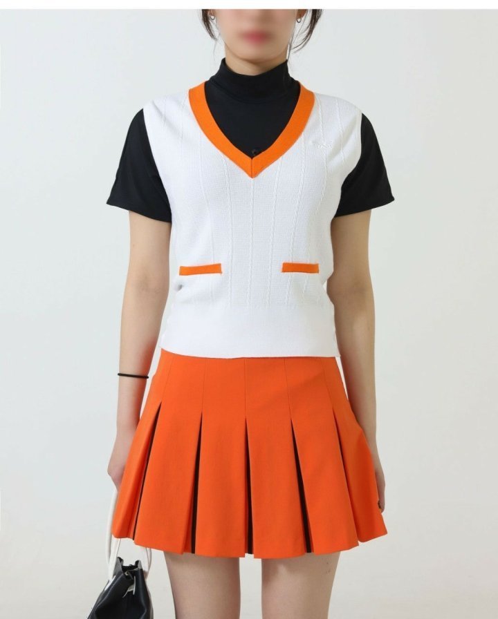 PXG  V 넥 니트 베스트 