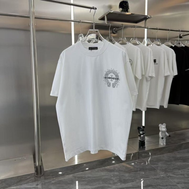 크롬하츠  말발굽 풀자수 코튼 티셔츠