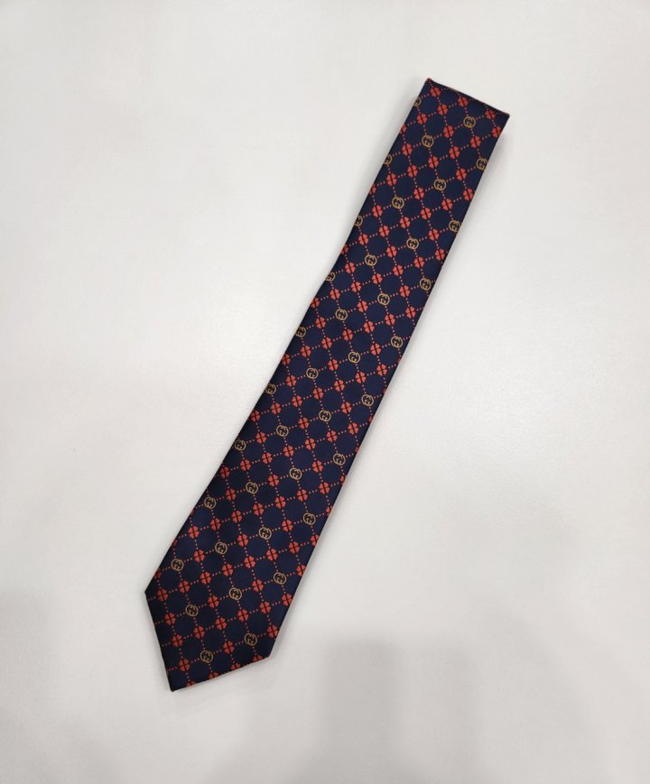 구찌   애니멀 실크 넥타이