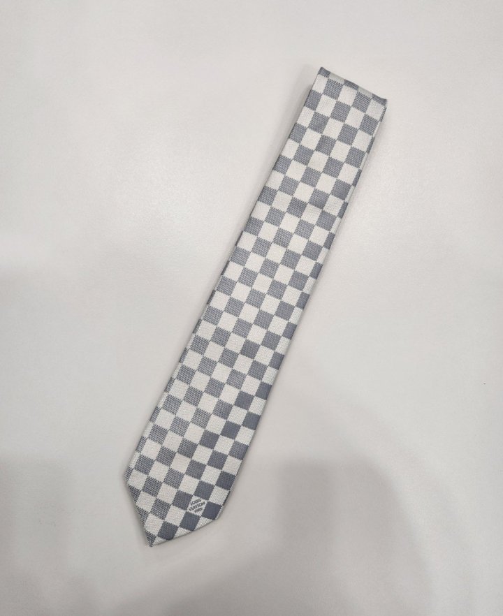 루이비통   다미에 패턴 실크 넥타이 