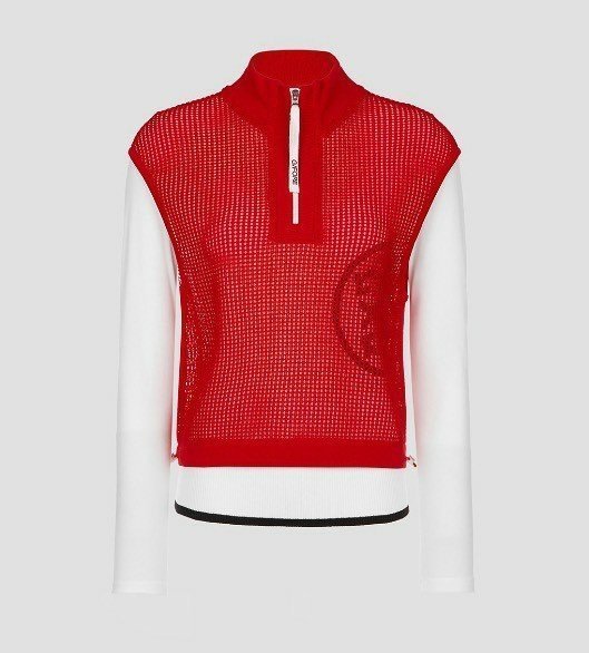 지포어  쿨 터치 하이브리드 하프집 스웨터 