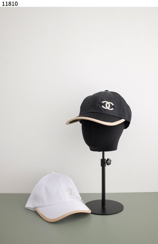 샤넬   로고 코튼 볼캡 