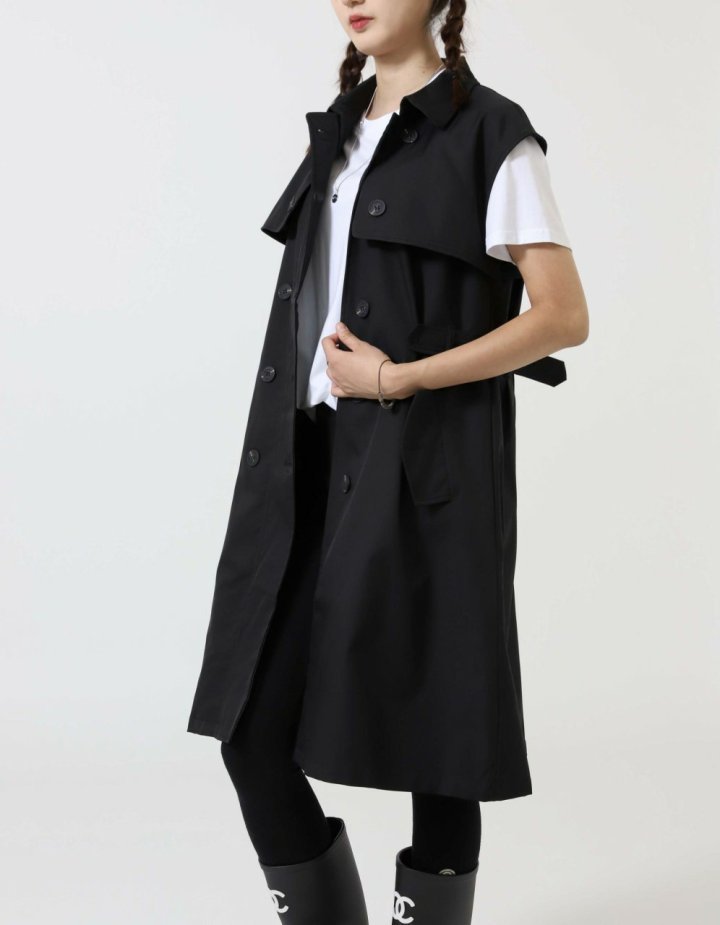 디올  개버딘 트렌치 베스트 자켓 