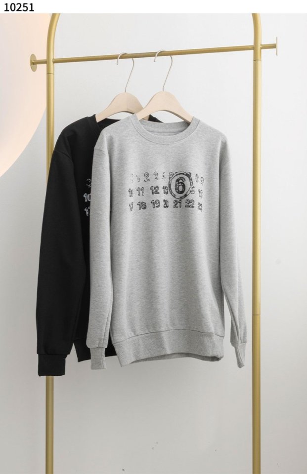 메종 마르지엘라  넘버링 스웻 셔츠 