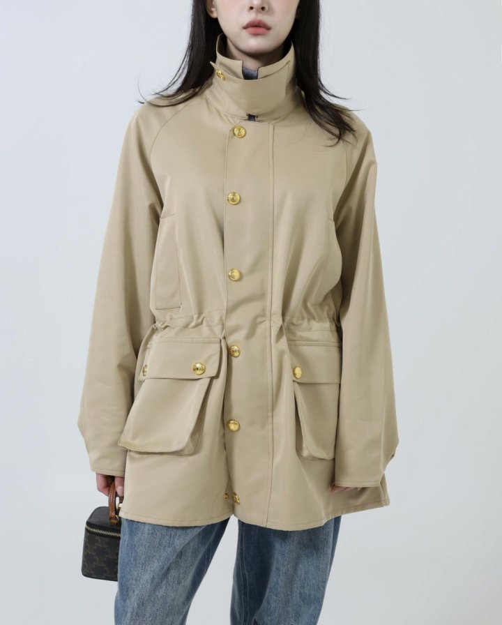 미우미우  드로우 스트링 하프 자켓 