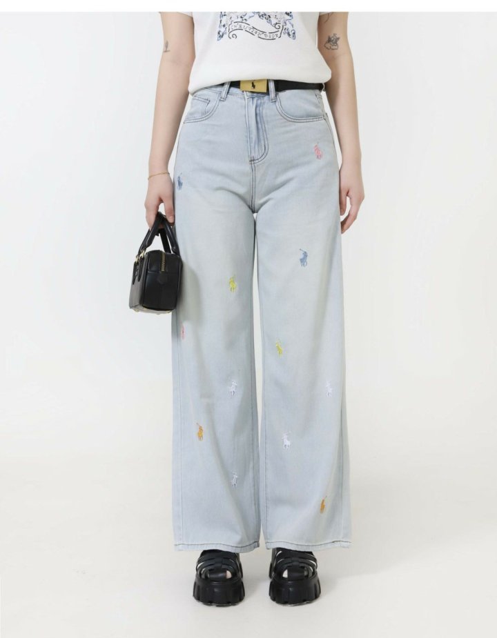 폴로  엠브로이드 와이드 진 