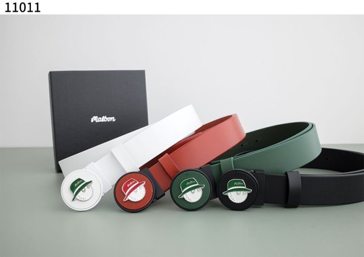 말본   스트레치 버킷 버클 레더 벨트 