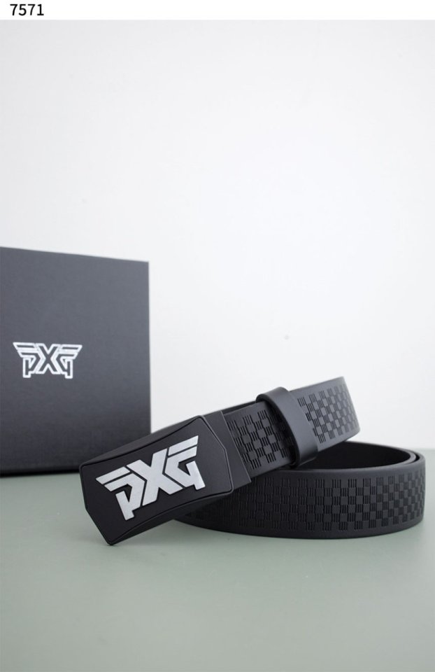 PXG   실버 버클 남성 벨트 