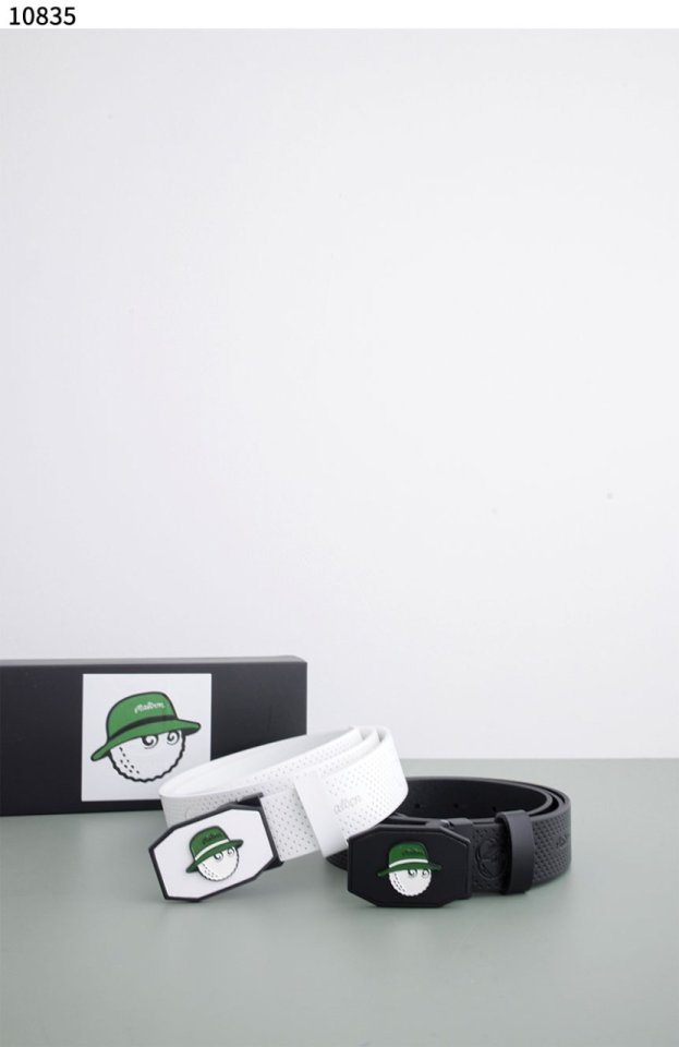 말본   스트레치 버킷 헥사 스틸 버클 레더 벨트 