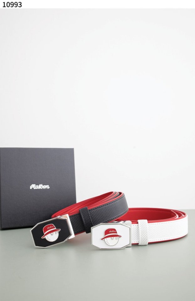 말본   스트레치 버킷 버클 레더 벨트 