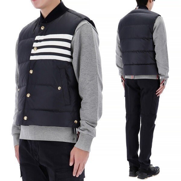 톰브라운  사선 매트 피니쉬 다운 패딩 베스트