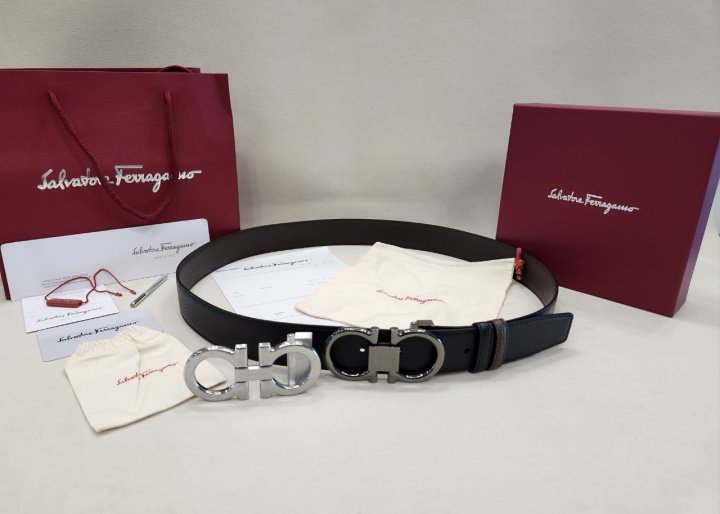 페라가모 살바토레  간치니 리버시블 양면 벨트 