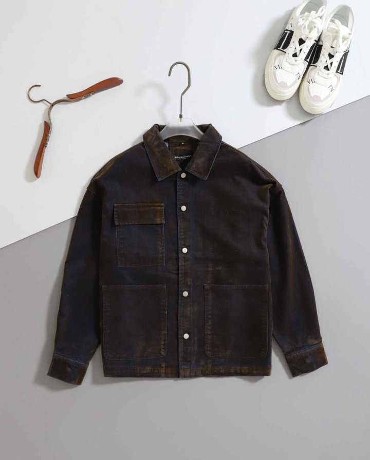 발렌시아가  빈티지 이니셜 로고 버튼 셔츠 자켓 