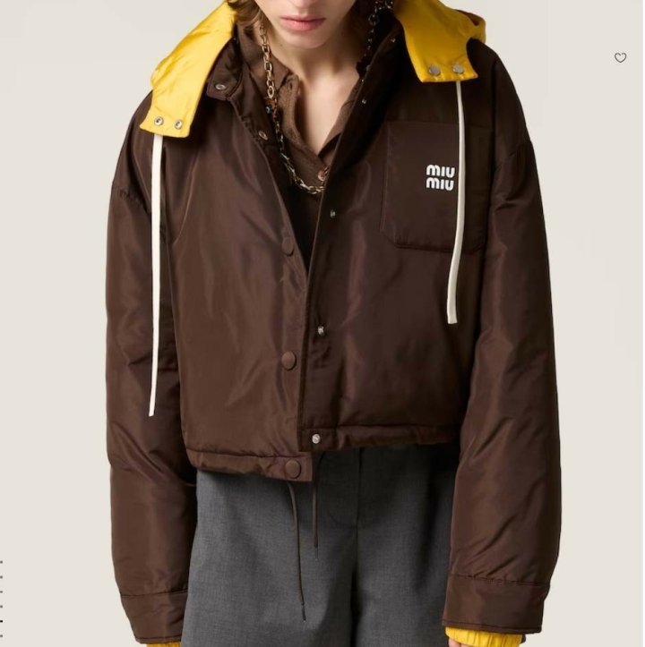 미우미우  테크니컬 퐁제 다운 후디 재킷