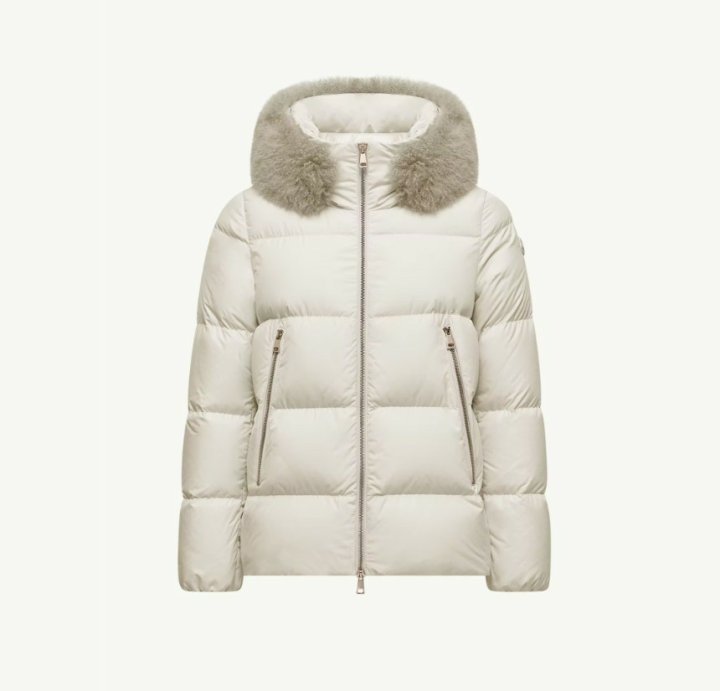 몽클레어   라이슈퍼 후드 시어링 트리밍 숏 다운 재킷 