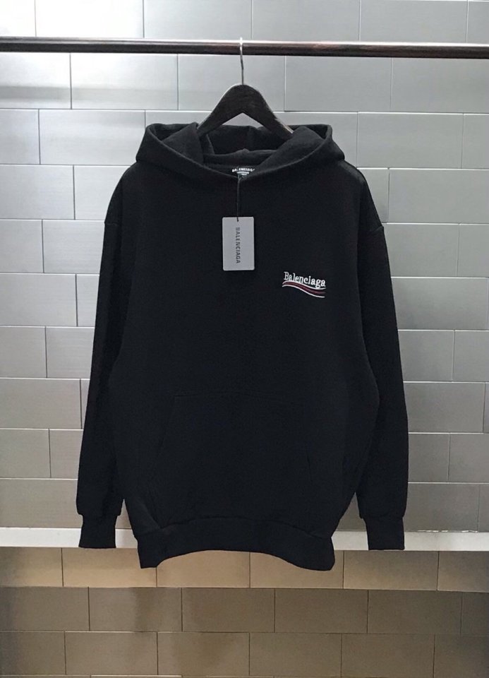 발렌시아가  웨이브자수 오버핏 후디  