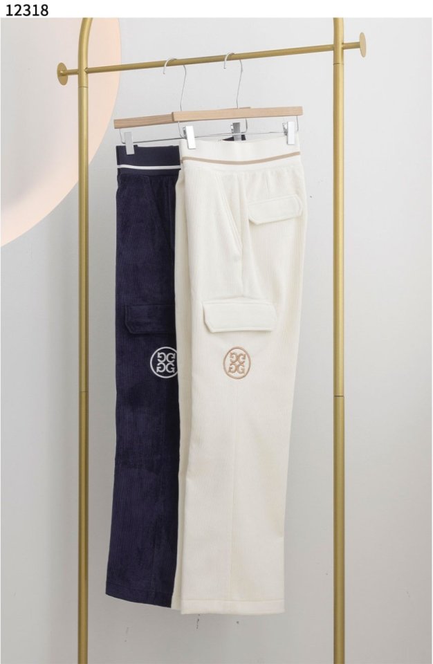 지포어   여성 코듀로이 밴디드 팬츠 