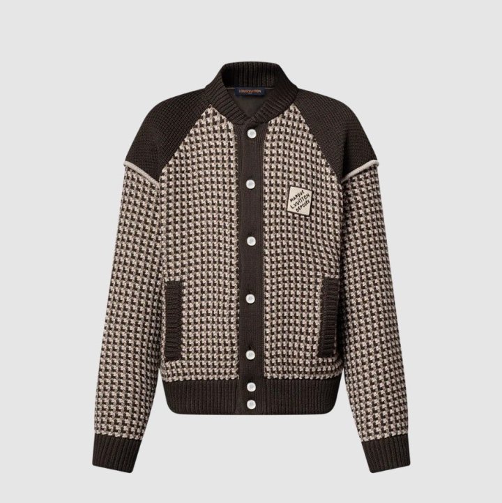 루이비통  86206 니트 코튼 자카드 봄버 자켓