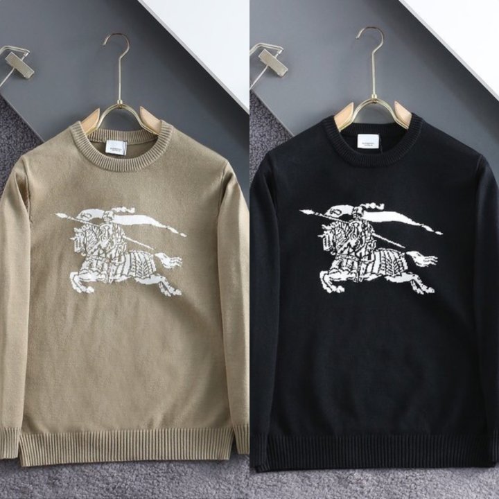 버버리  기사자수로고 울라운드 니트