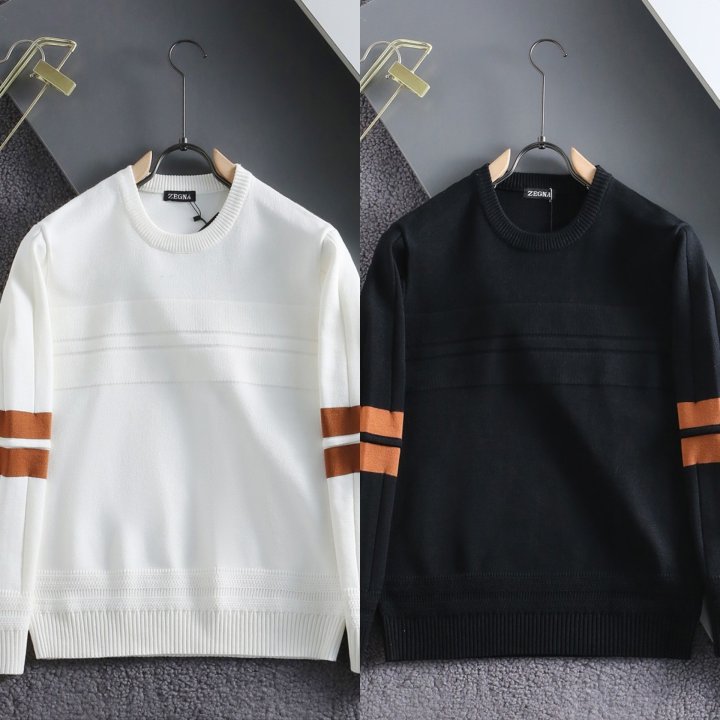 제냐  럭셔리 클래식 라운드 니트