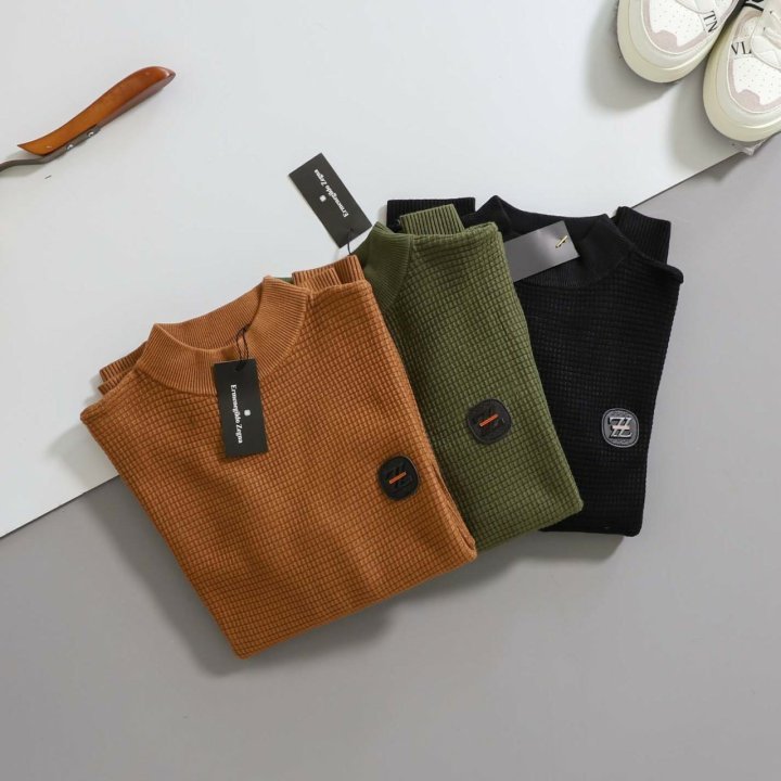 제냐  와플 니트 스웨터