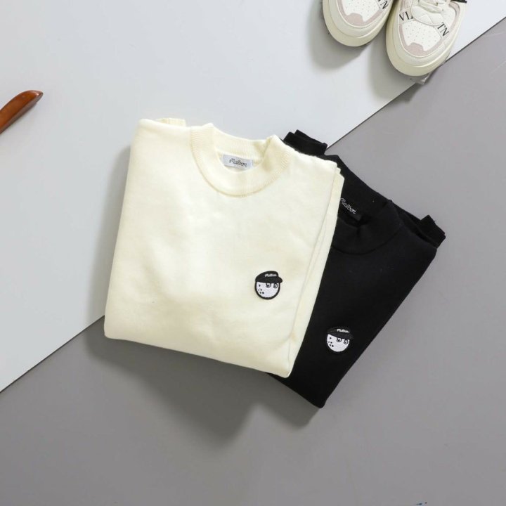 말본  데니 버킷 기모 라운드 스웨터  