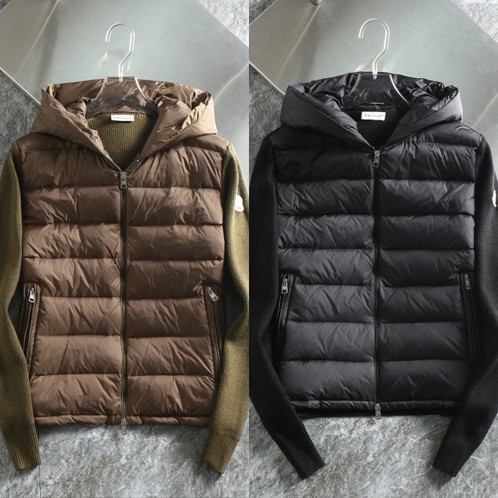 몽클레어  패치로고 니트패딩 다운점퍼 