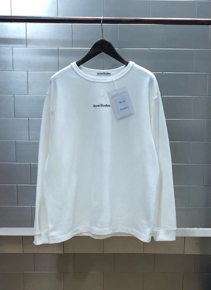 아크네  로고 스탬프 슬리브 맨투맨  