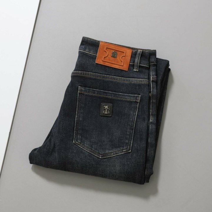 브루넬로 쿠치넬리  오렌지탭 기모 워시 데님 팬츠