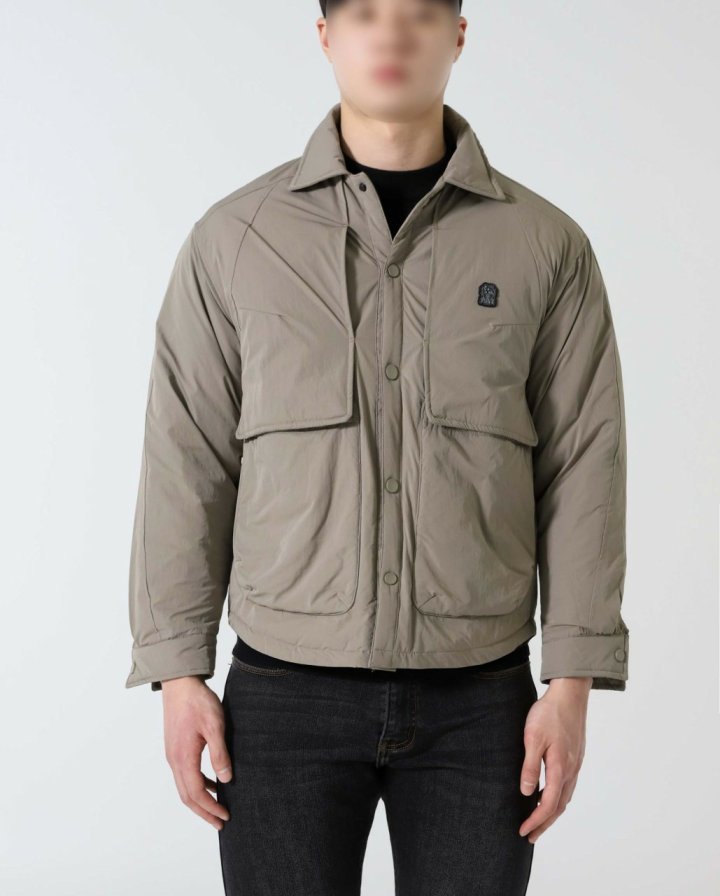 브루넬로 쿠치넬리  노튼 카라 셔츠형 자켓     