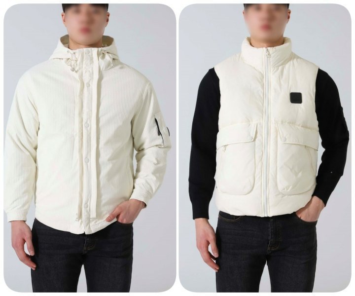 C.P 컴퍼니  코듀로이 후드 자켓 + 패딩조끼  