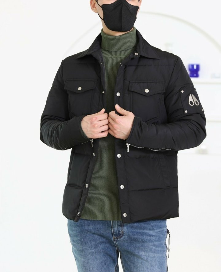 무스너클  남여공용 다운 패딩 셔츠자켓  