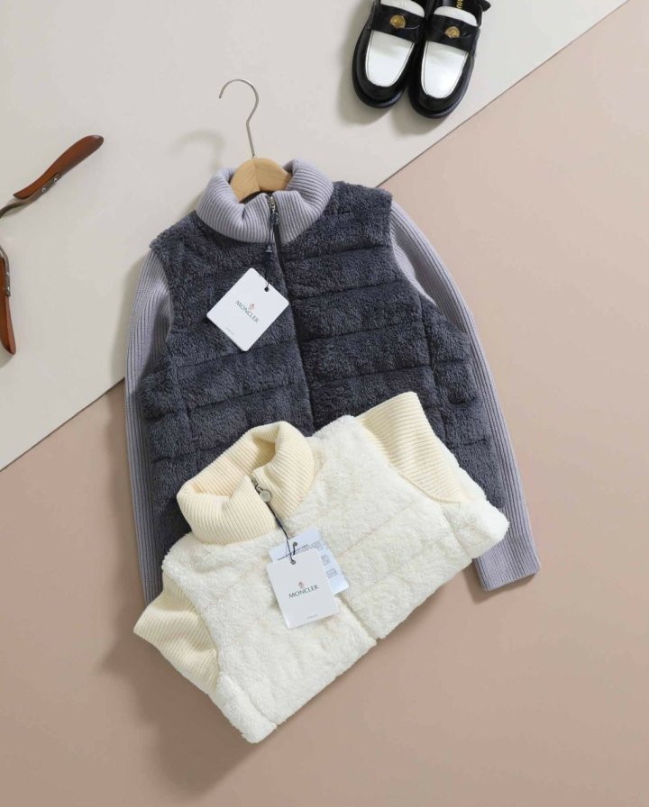 몽클레어    테디 집업 카디건  