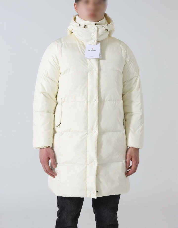 몽클레어    Litte 스퀘어 퀼팅 후드 롱 다운 재킷
